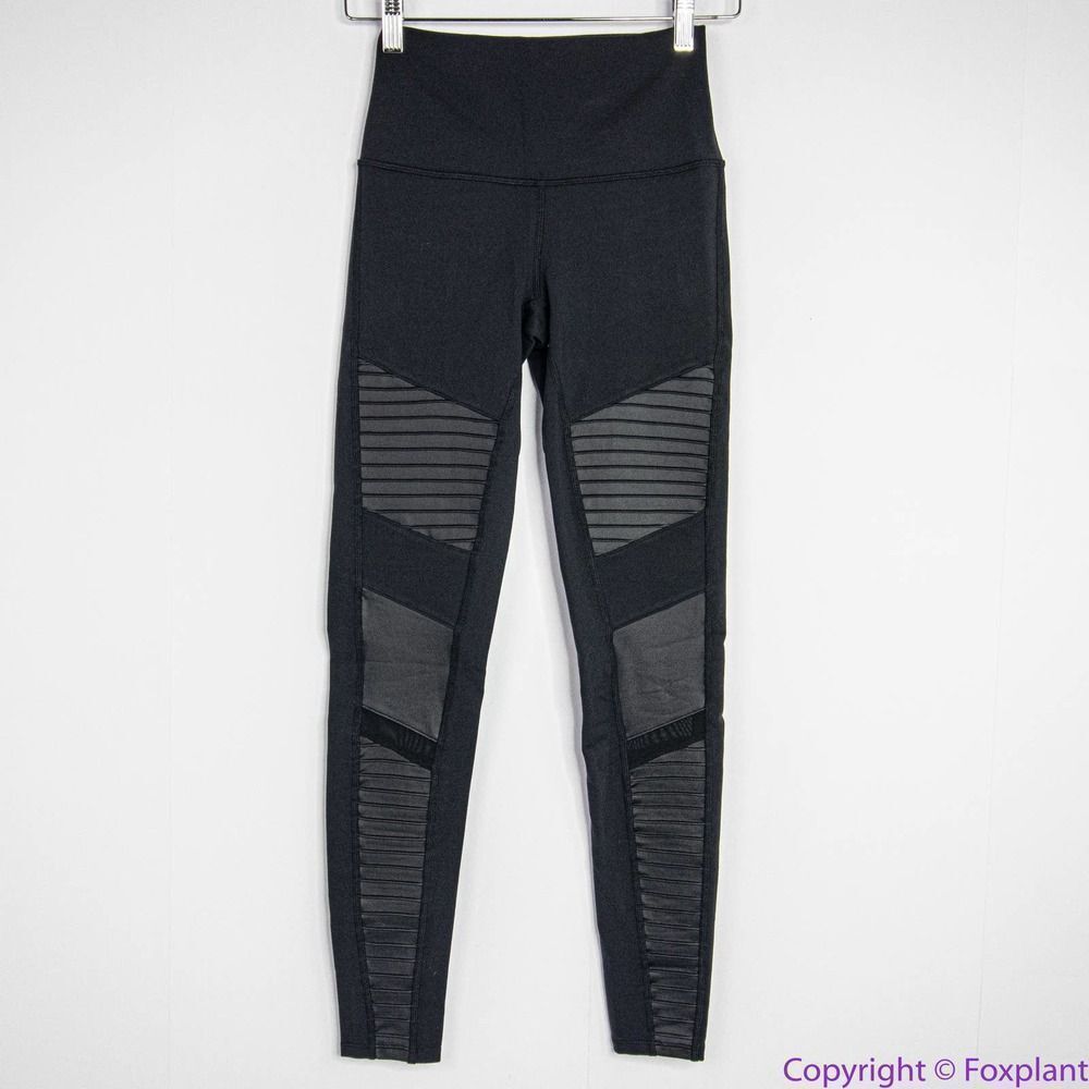 NEW Alo Yoga Women's High Waist Moto Legging in black, S - Picture 3 of 16